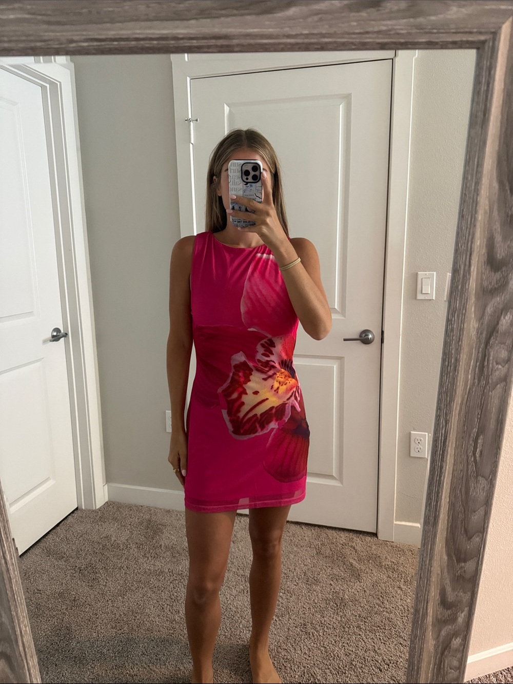 Peppermayo pink flower dress